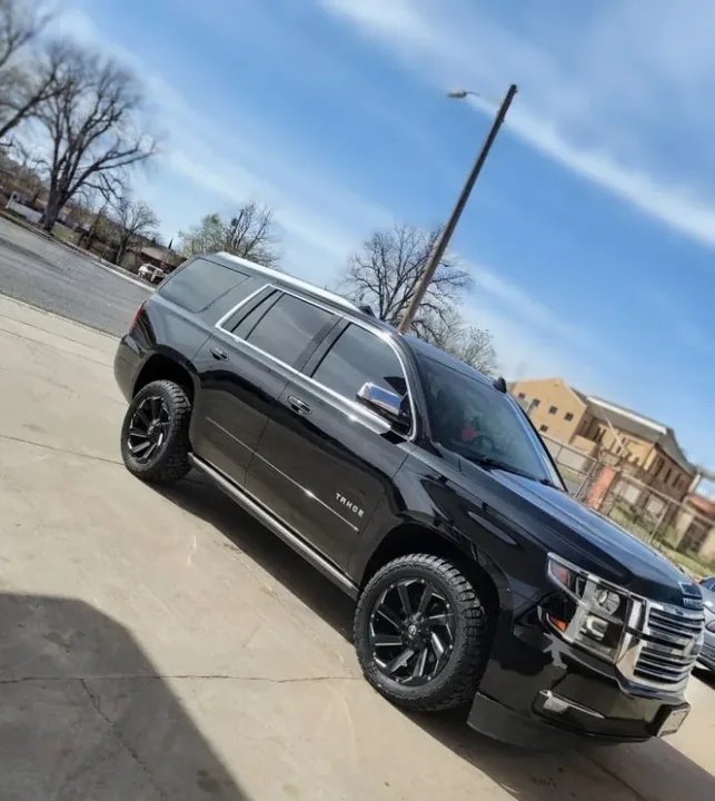 Black Chevrolet Tahoe after a full detail near Lubbock, TX